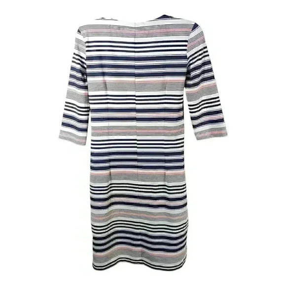 Persifor Tuckernuck Shift Multicolor XS Elbow Sleeve Striped knee-Length Pockets - Picture 2 of 3